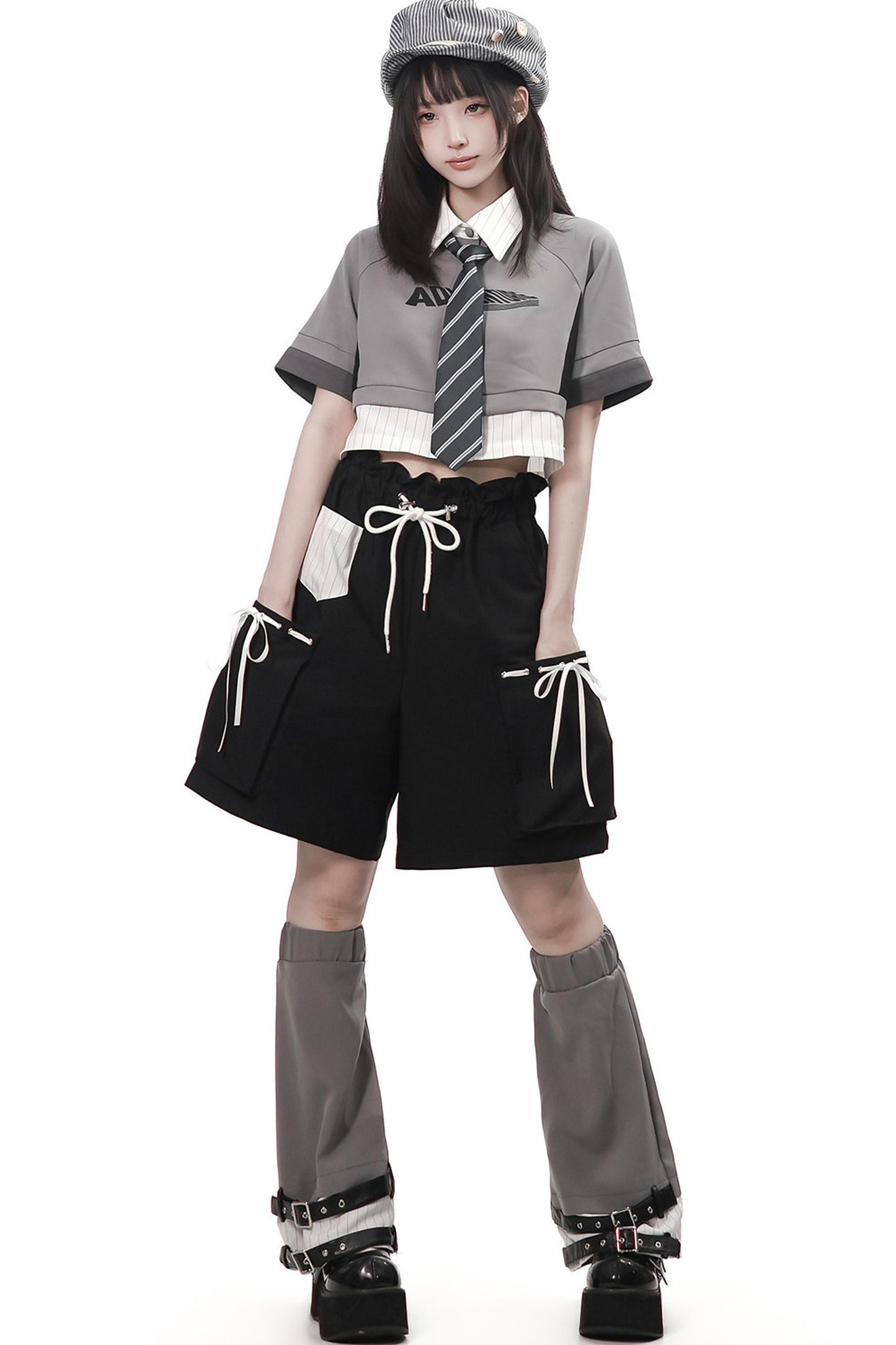 Baseball Patchwork T-Shirt and Pants Set-Up