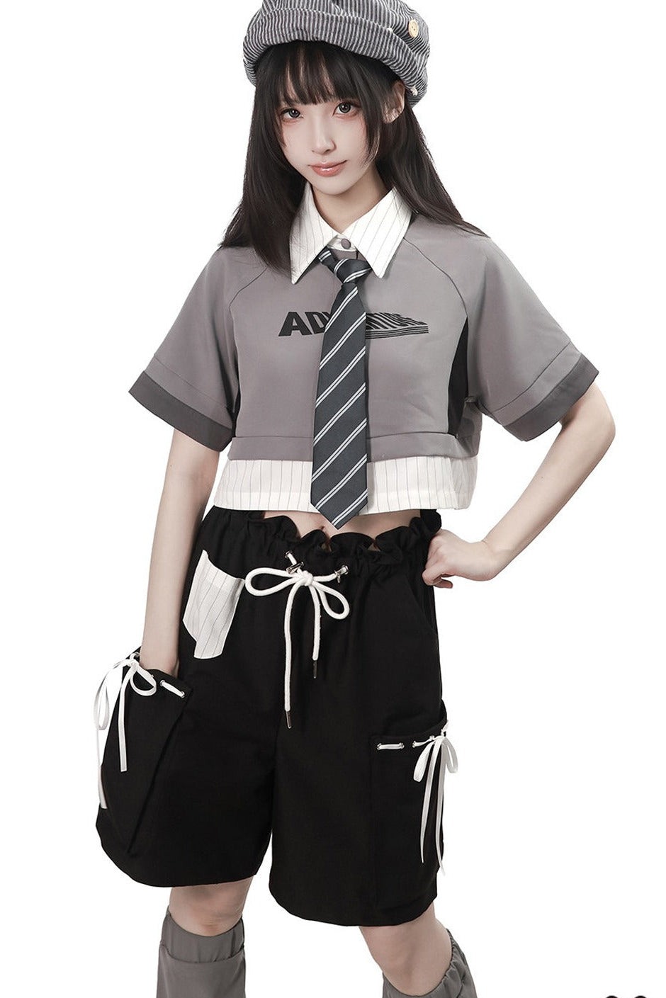 Baseball Patchwork T-Shirt and Pants Set-Up
