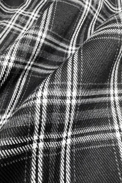 Asymmetrical Plaid Tiered Mini Skirt