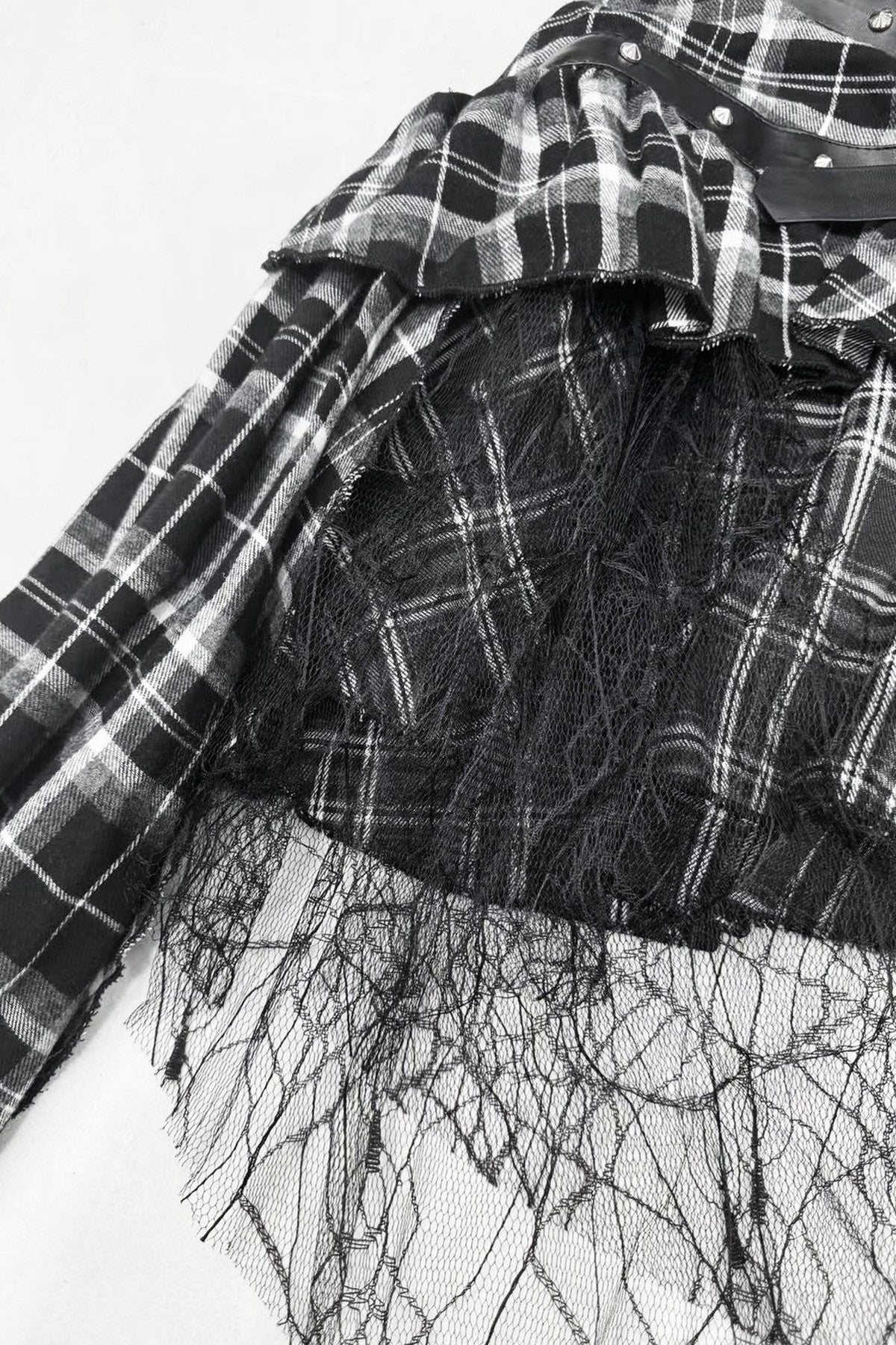 Asymmetrical Plaid Tiered Mini Skirt