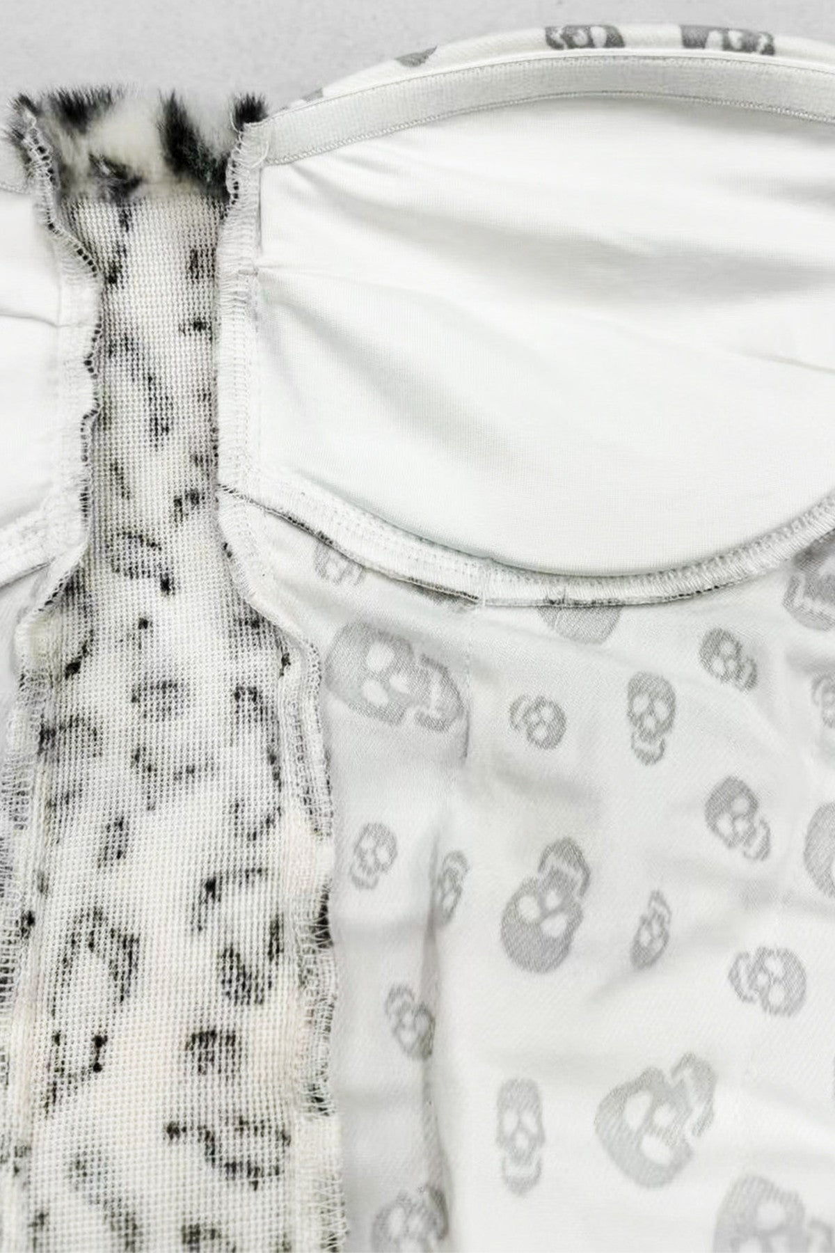 Haut bandeau rembourré asymétrique à imprimé léopard