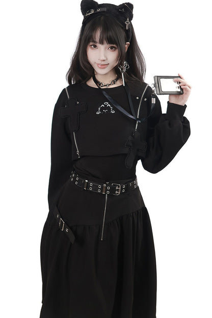 Midnight Stripe Black Layered Set
