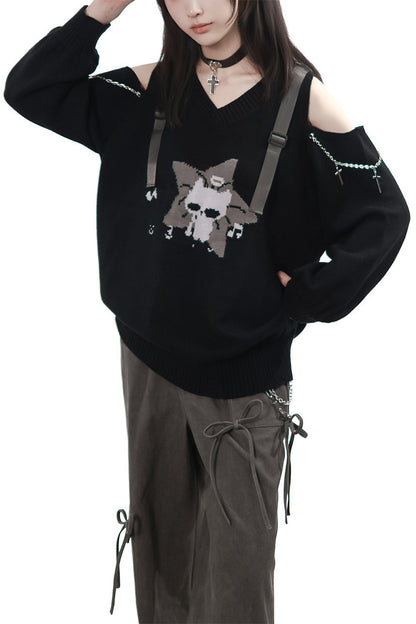Interstellar Roaming Knit Sweater Vest With Tie and Pants Set-Up