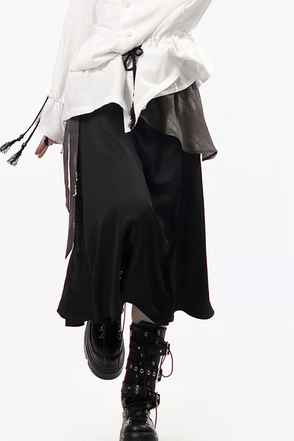 Ensemble veste et jupe au design vert et blanc, nouveau style chinois