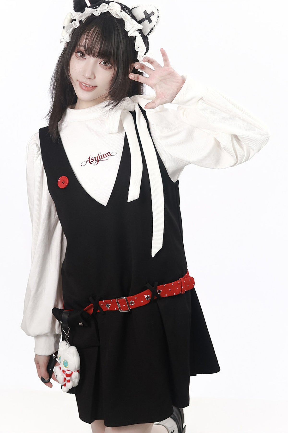 V-Neck Knit Skirt and Knit Top Set-Up