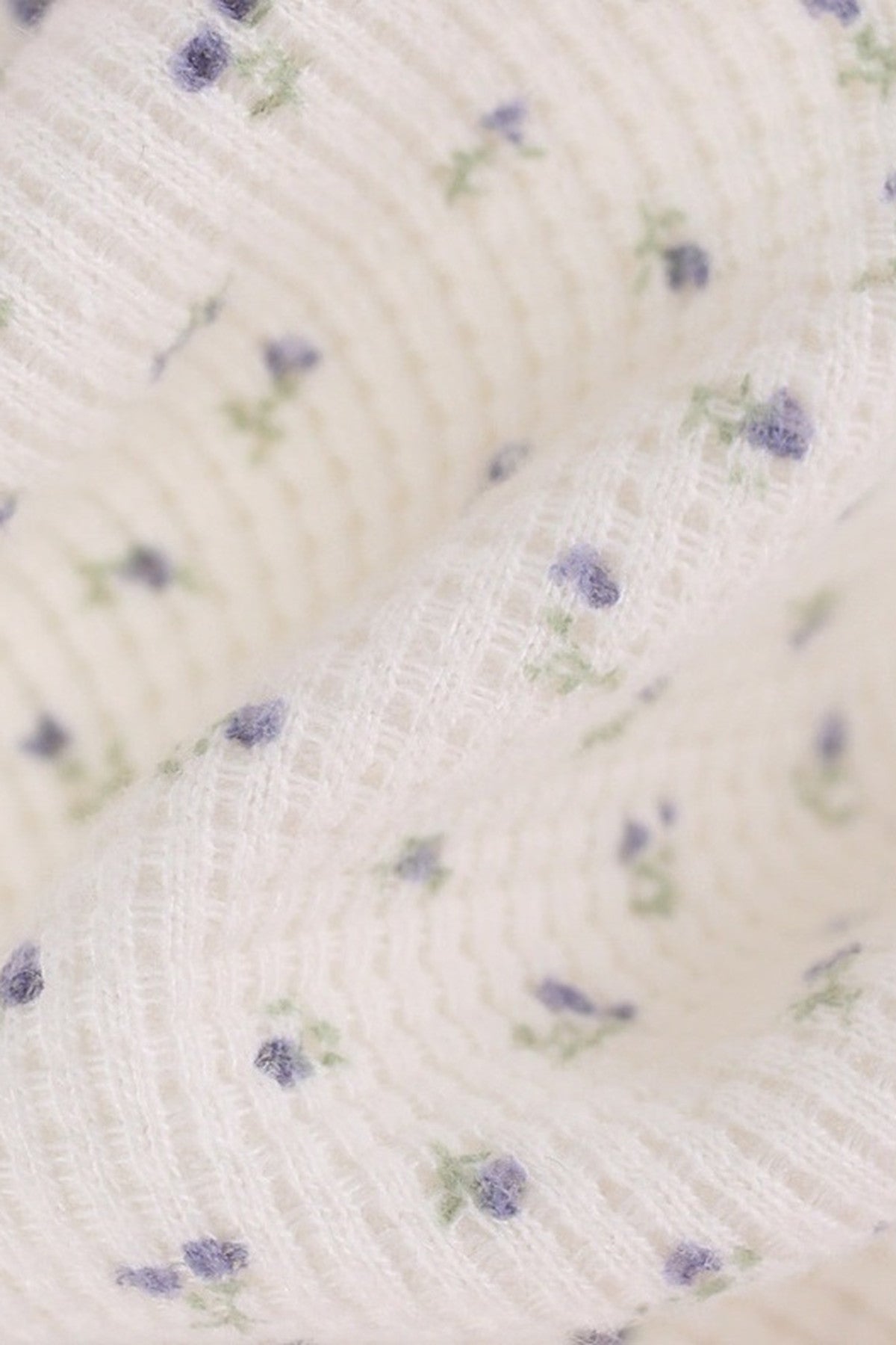 White Floral Layered-Look Top and Bubble Pants Set-Up