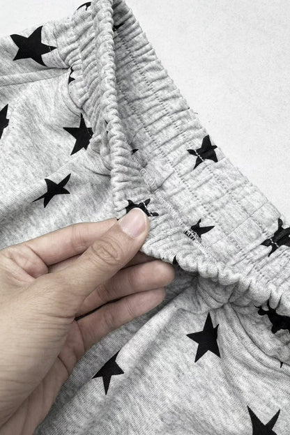 Star Print Wide Leg Pants