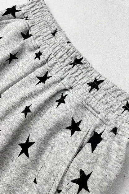 Star Print Wide Leg Pants