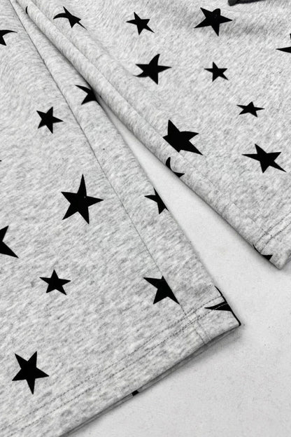 Star Print Wide Leg Pants