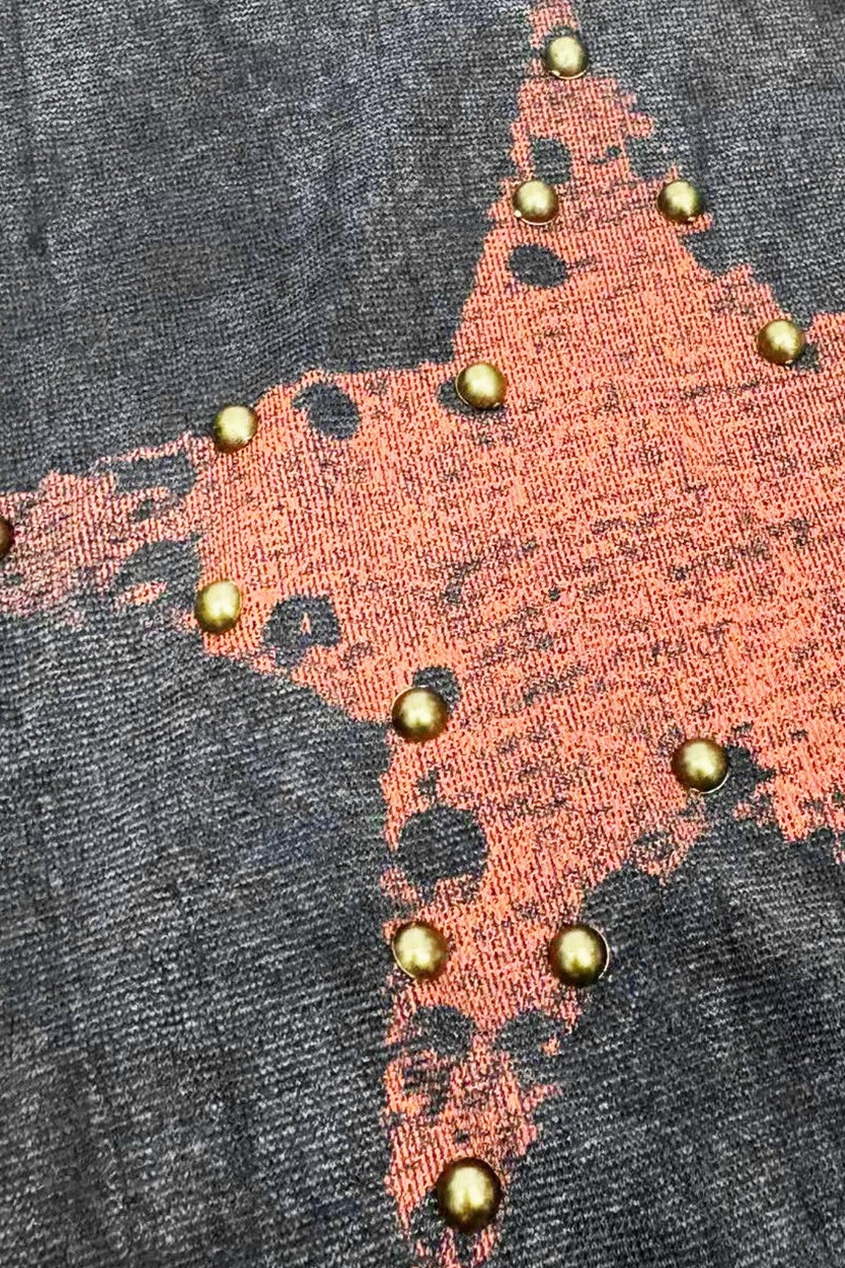 Off-Shoulder Long Sleeve Star T-Shirt