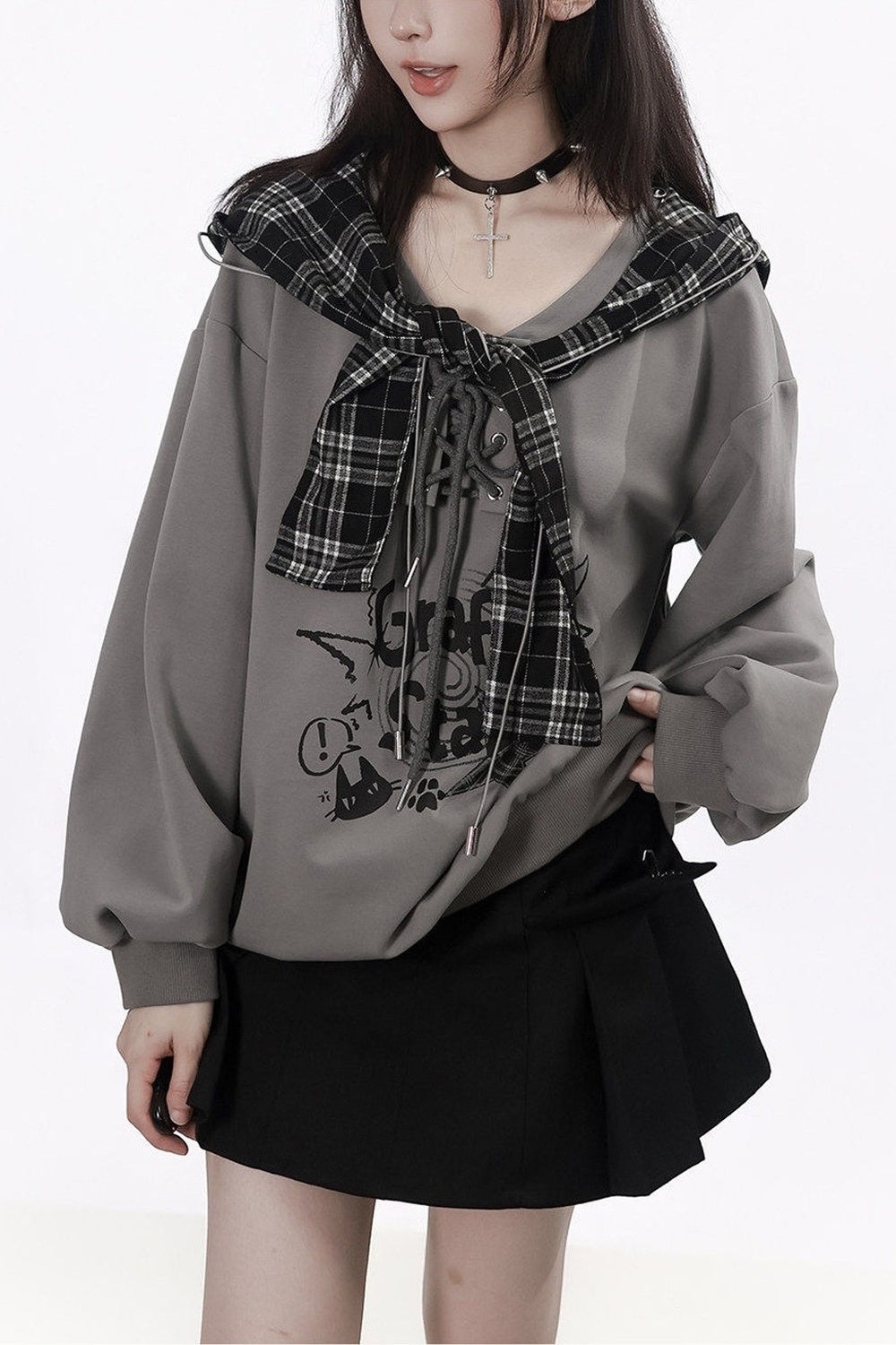 Plaid Shawl Jacket Set-Up