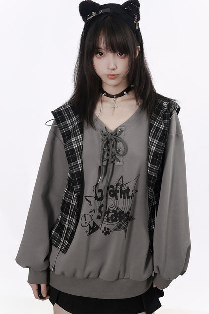 Plaid Shawl Jacket Set-Up
