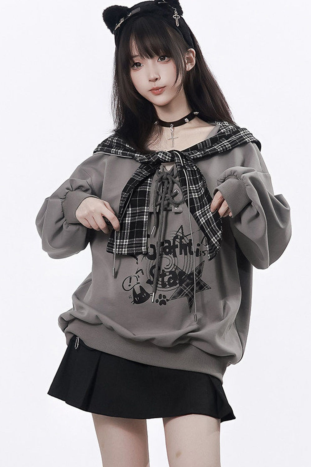 Plaid Shawl Jacket Set-Up