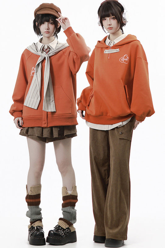 Rabbit Persimmon Sweatshirt Set-Up