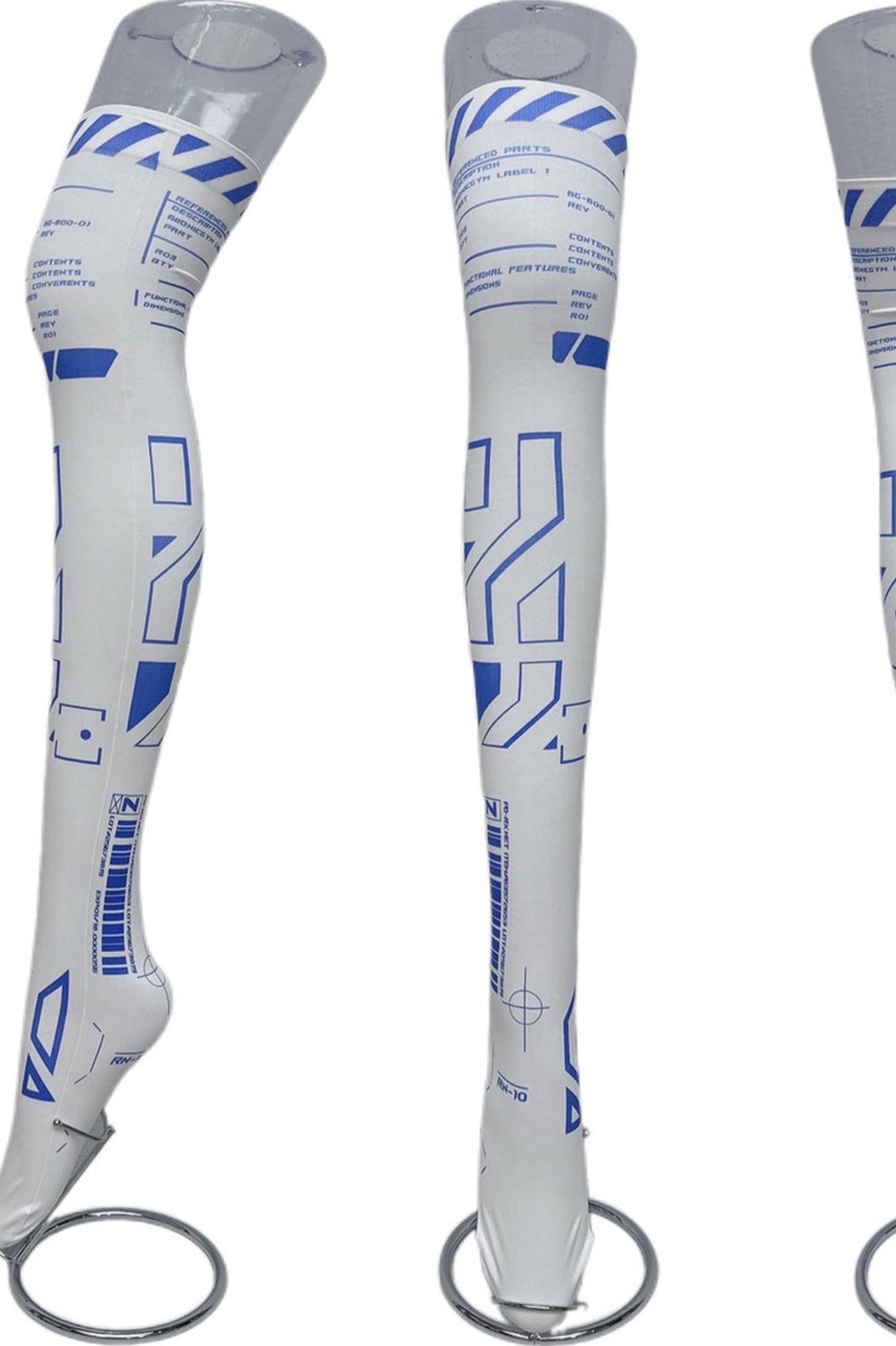 Cyber-elektronisch bedruckte Overknee-Socken