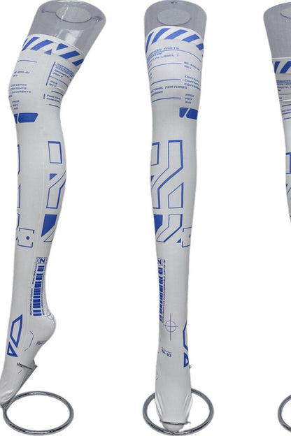 Cyber-elektronisch bedruckte Overknee-Socken