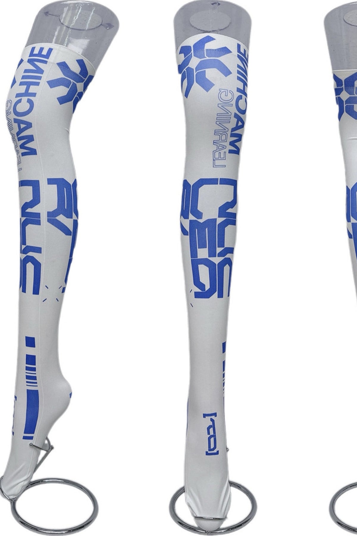 Cyber-elektronisch bedruckte Overknee-Socken