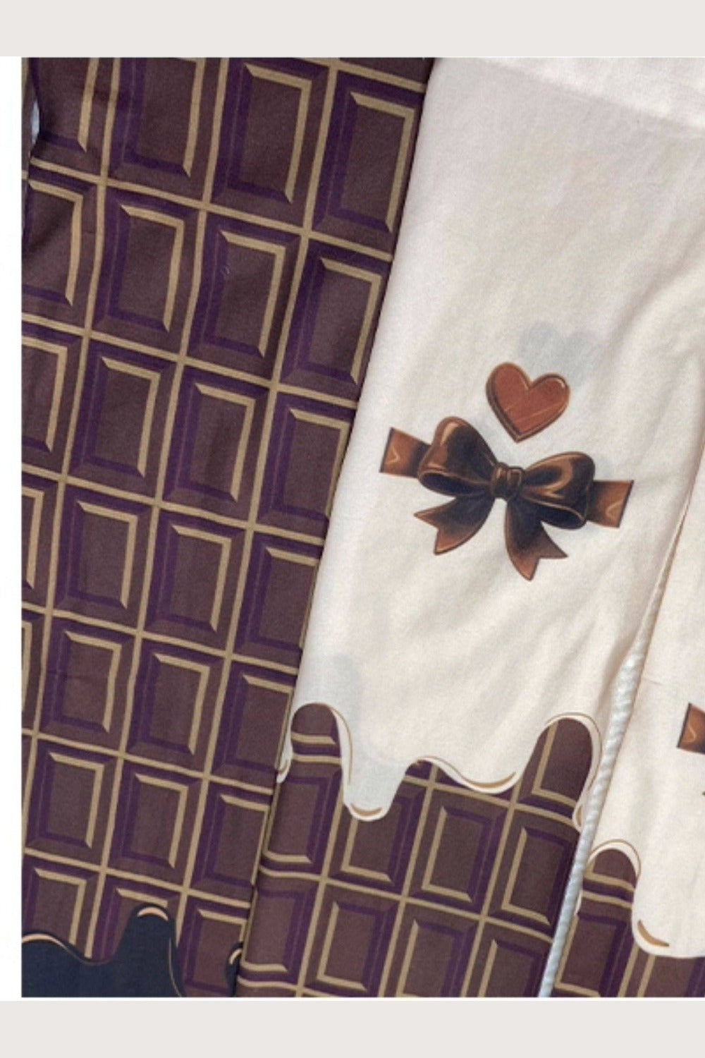 Medias lolita con lazo de chocolate dulce