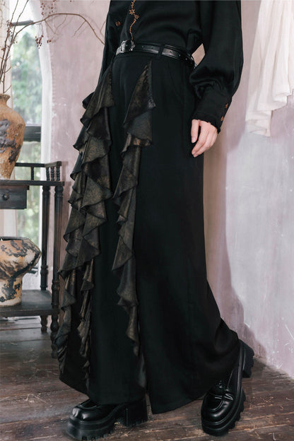 Mandala Irregular Patchwork Wide-Leg Pants
