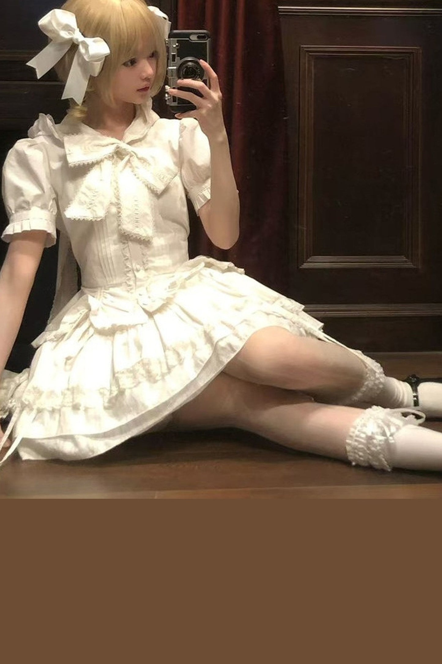 Hooded Rabbit Ear Top and Skirt Set