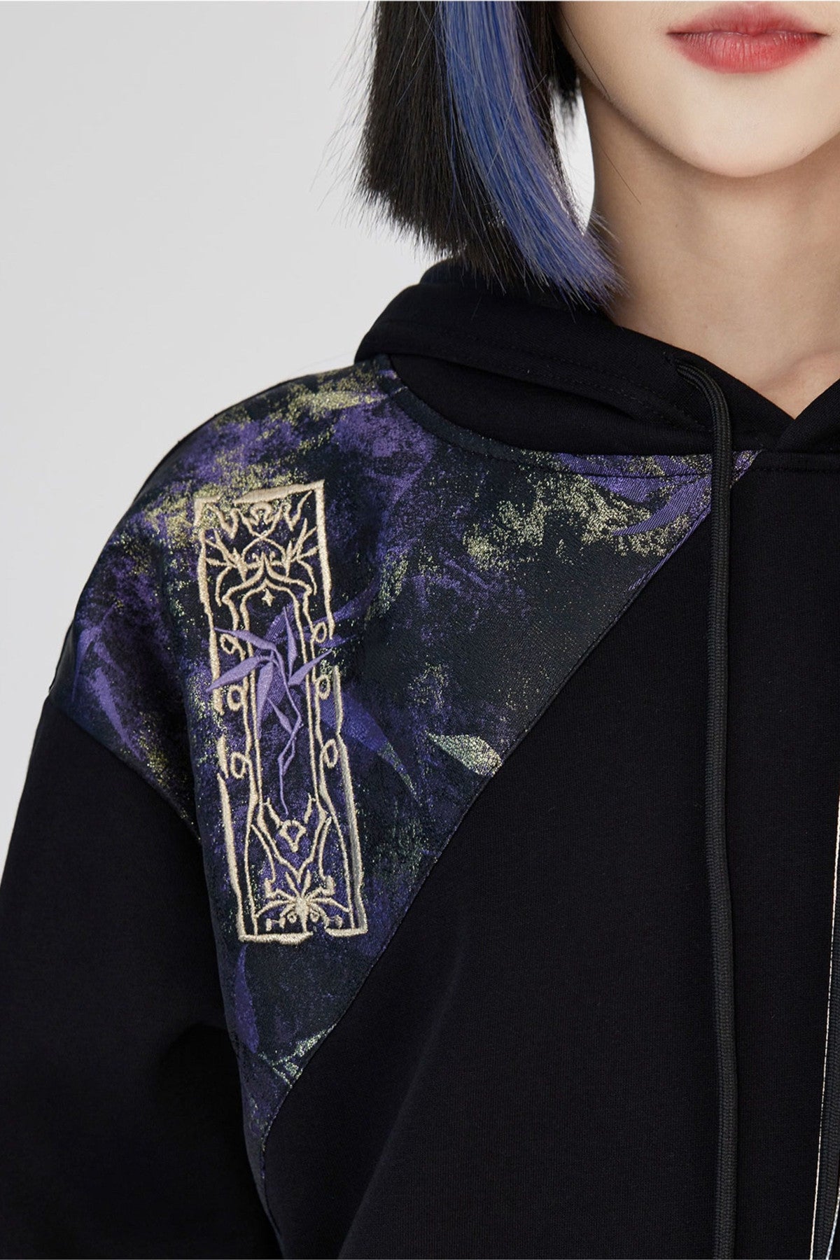 Embroidered Fleece Hoodie and Pants Set-Up