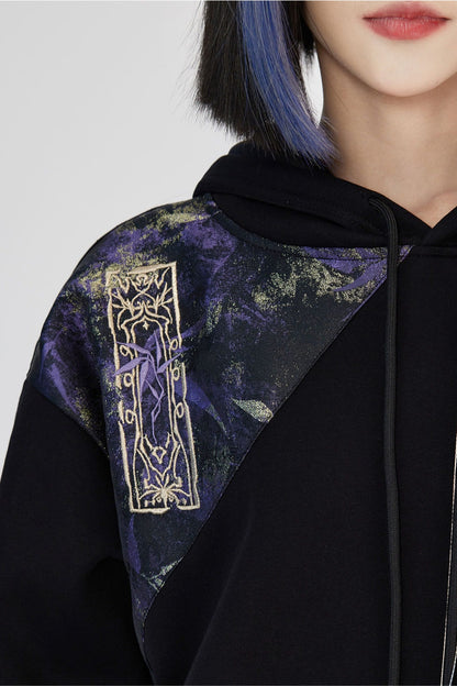 Embroidered Fleece Hoodie and Pants Set-Up