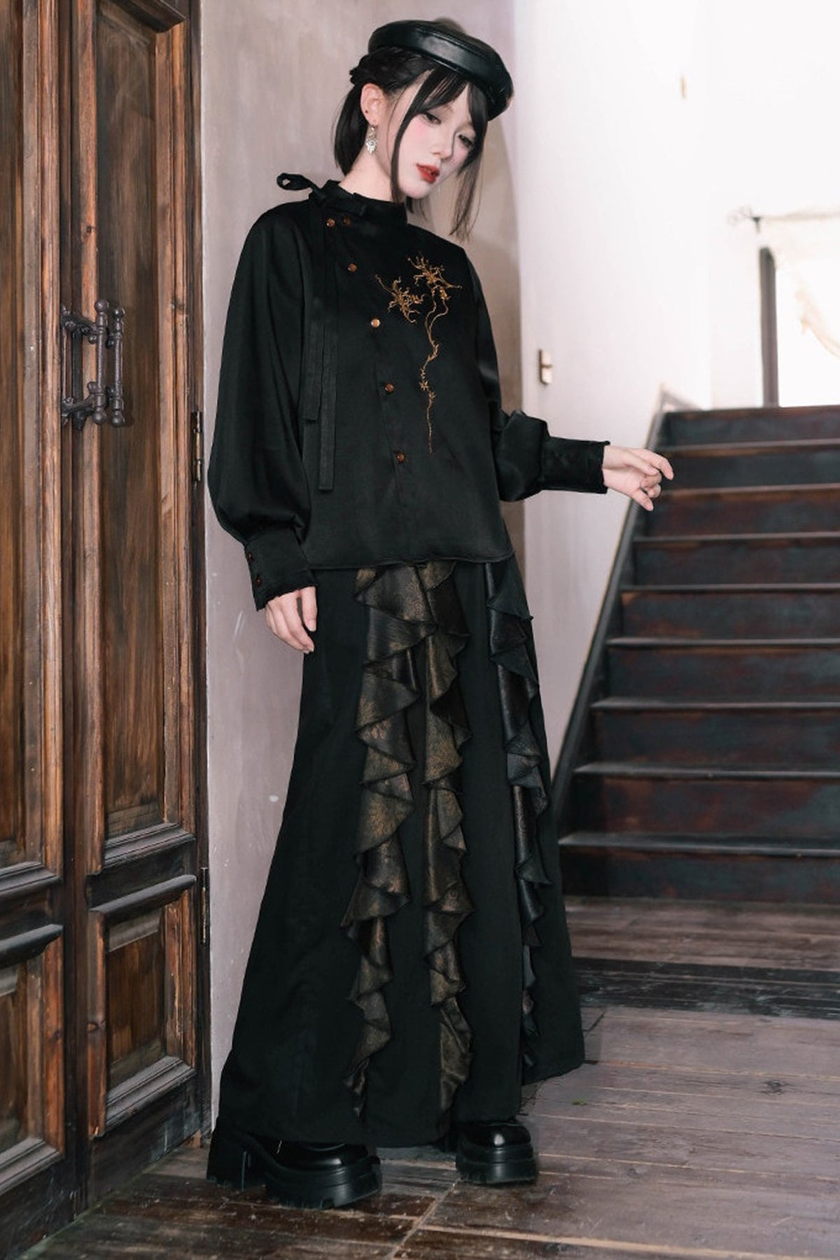 Mandala Irregular Patchwork Wide-Leg Pants