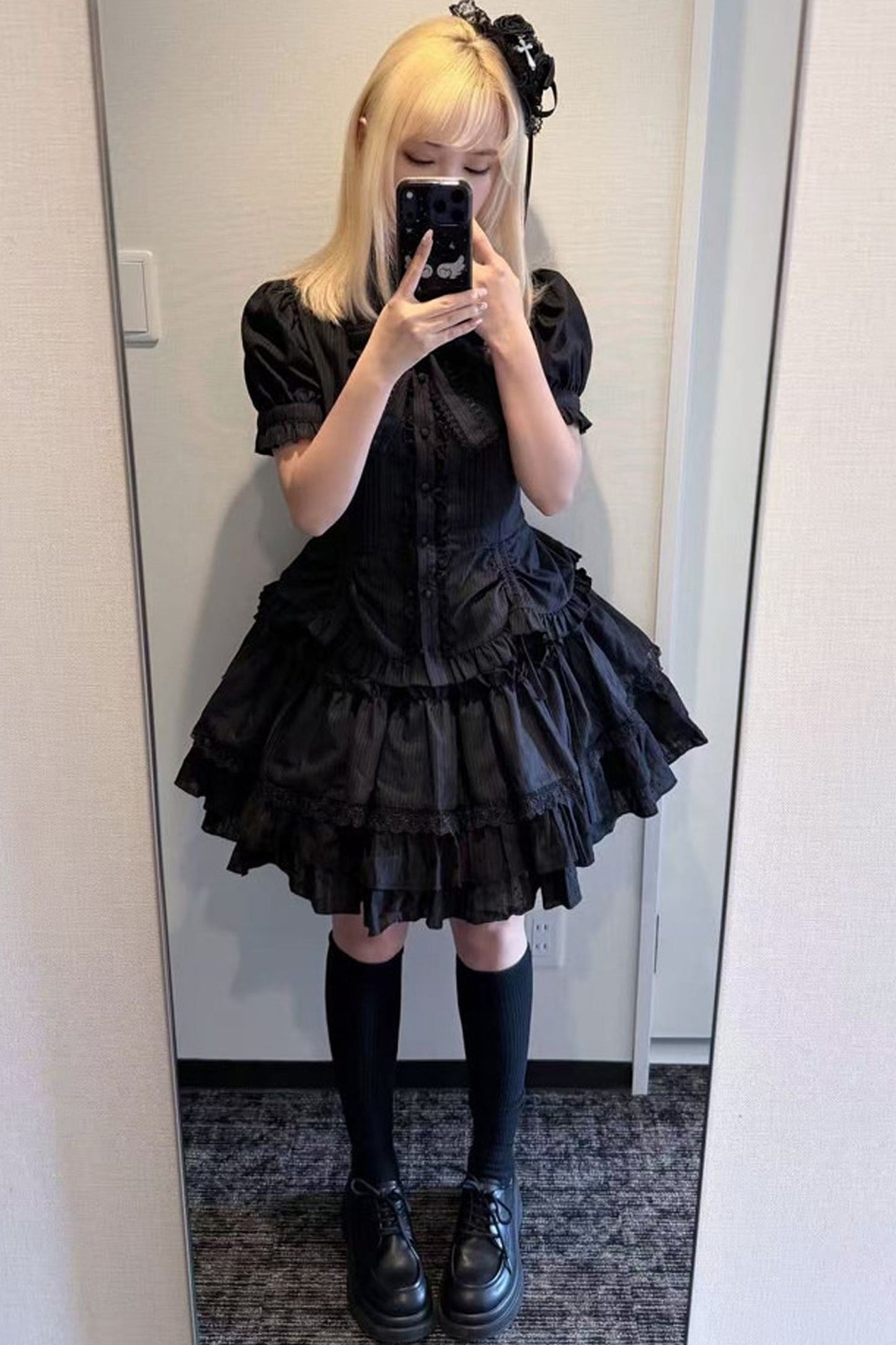 Hooded Rabbit Ear Top and Skirt Set
