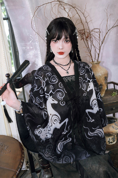 和柄チャイナシフォンケープ