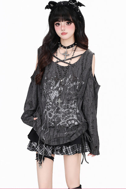 Decadent Graphic Off-Shoulder Top