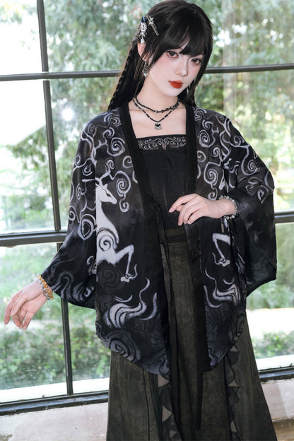 和柄チャイナシフォンケープ