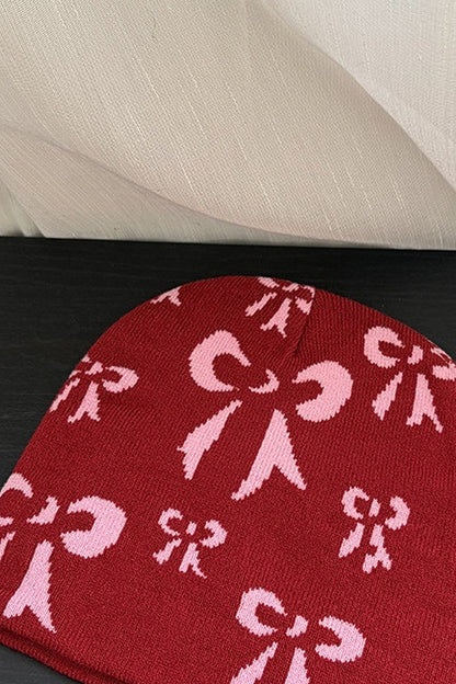 Bowknot Beanie Knit cap
