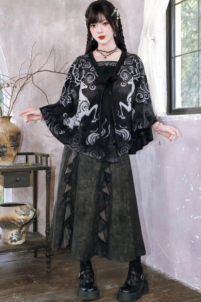 China-Inner-Camisole mit Hirschstickerei