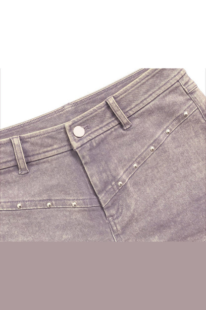Greige Studded Shorts