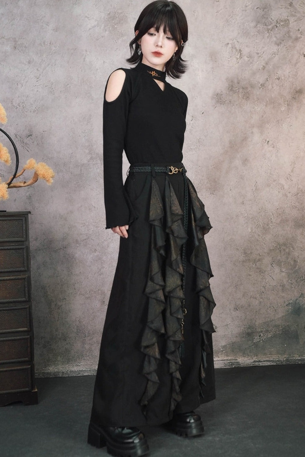Mandala Irregular Patchwork Wide-Leg Pants