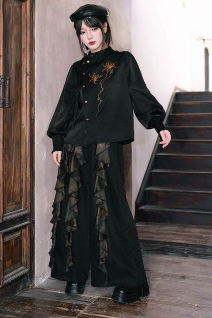 Mandala Irregular Patchwork Wide-Leg Pants