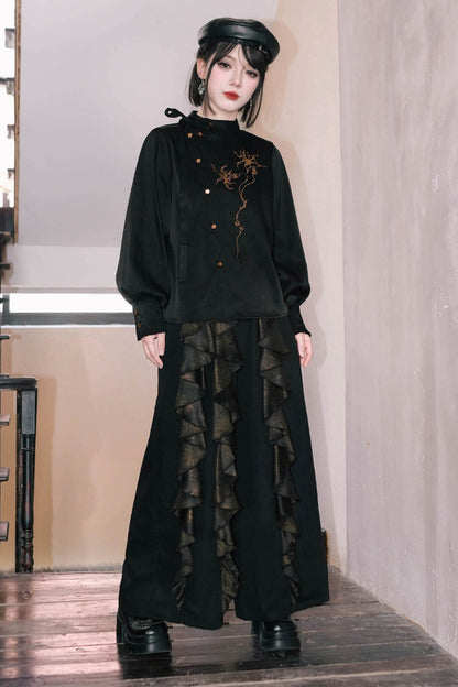 Mandala Irregular Patchwork Wide-Leg Pants
