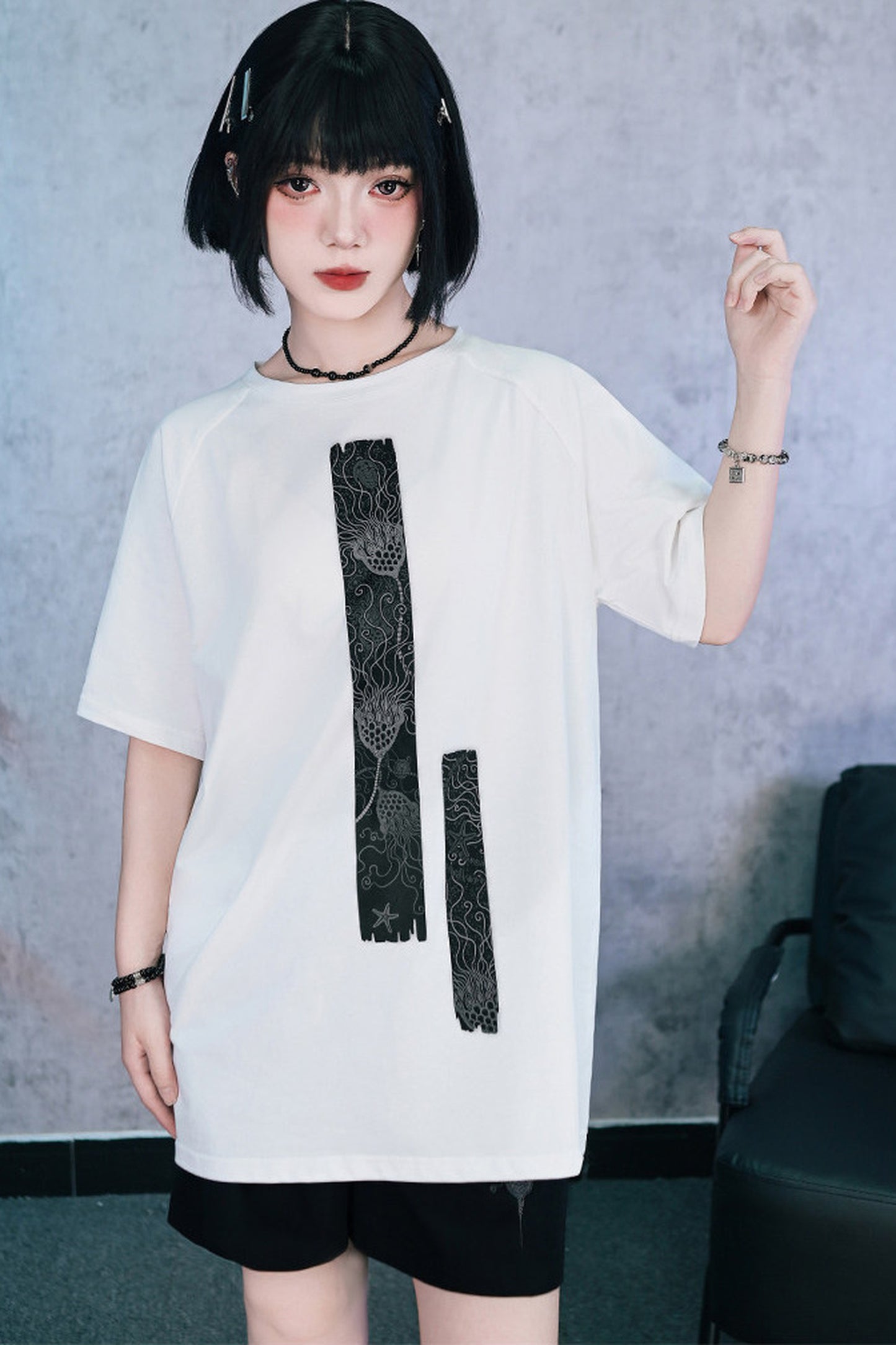 深海モチーフハイウエストハーフパンツ