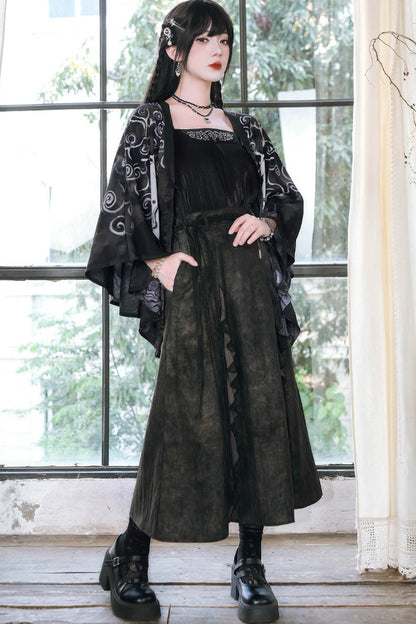 和柄チャイナシフォンケープ