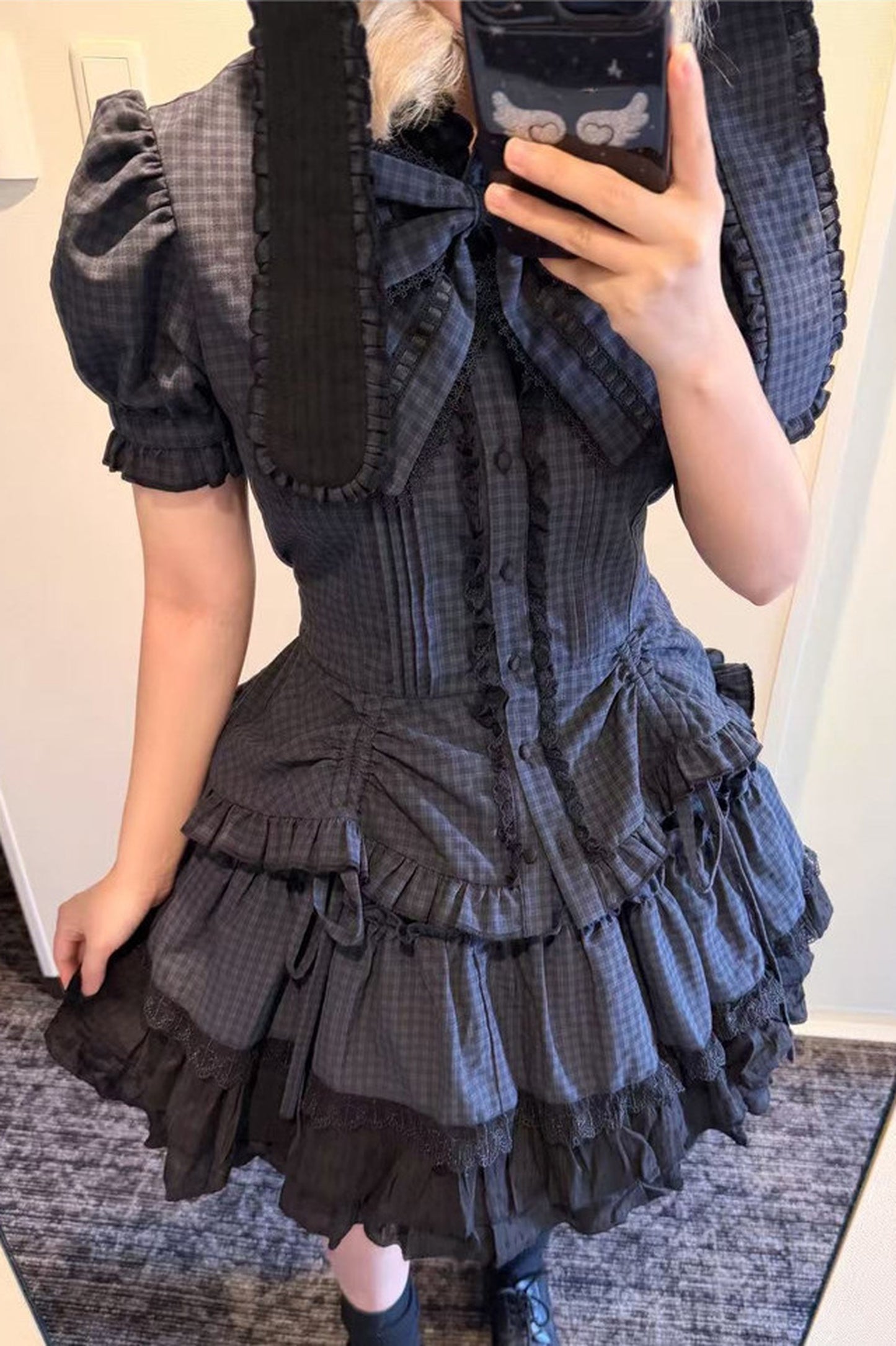 Hooded Rabbit Ear Top and Skirt Set