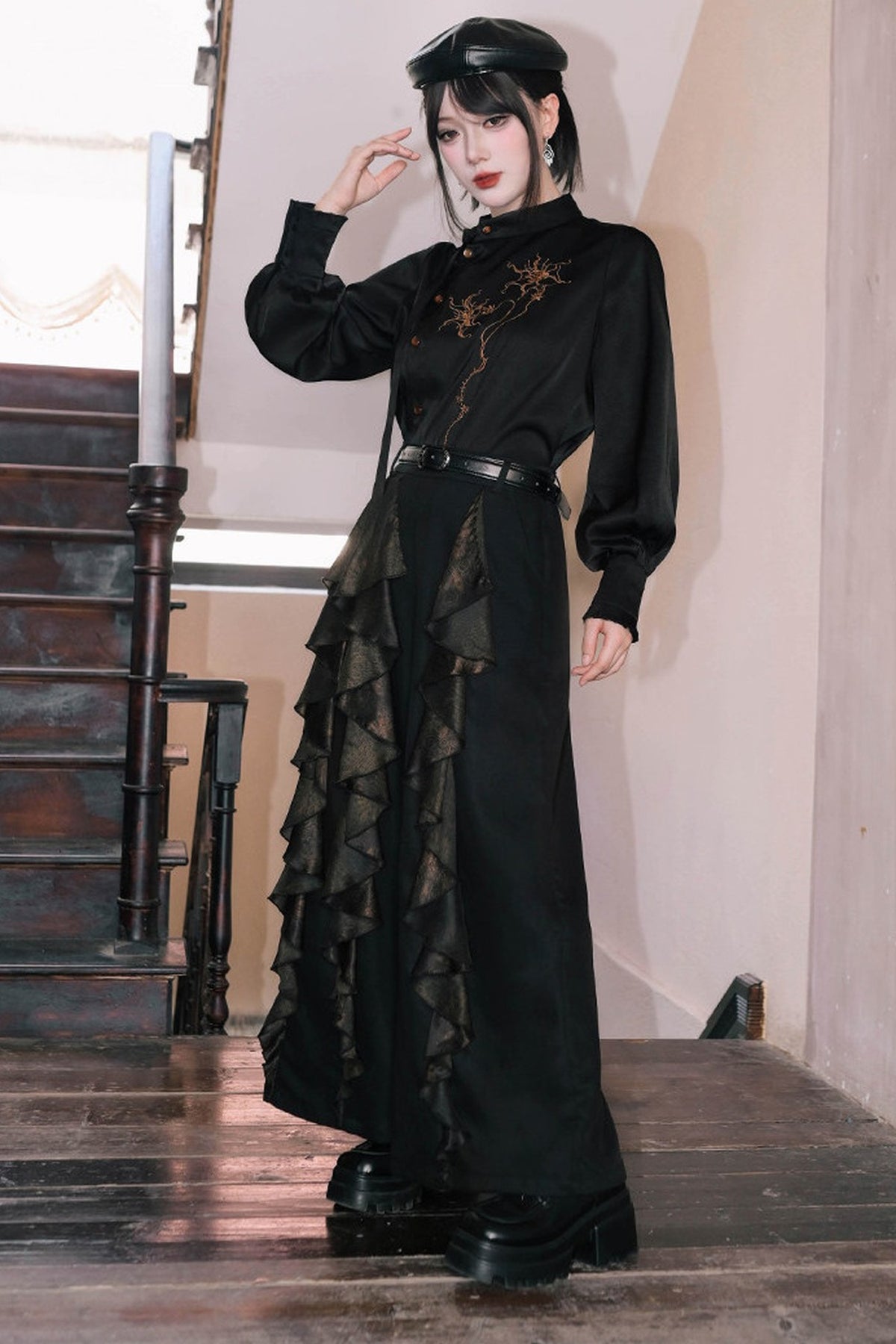 Mandala Irregular Patchwork Wide-Leg Pants