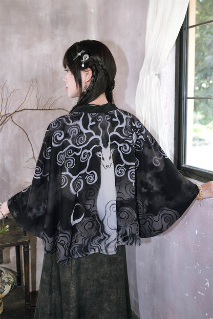 和柄チャイナシフォンケープ