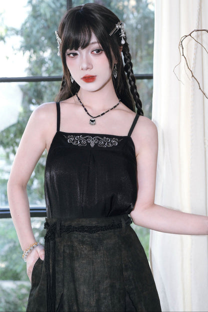 China-Inner-Camisole mit Hirschstickerei