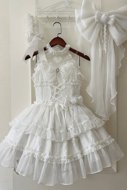 ホルターネックノースリーブシュガーロリータドレス