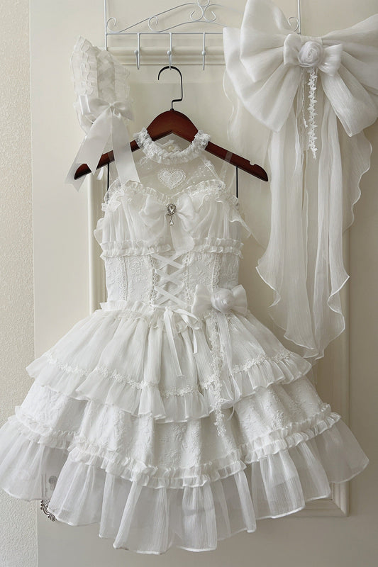 ホルターネックノースリーブシュガーロリータドレス