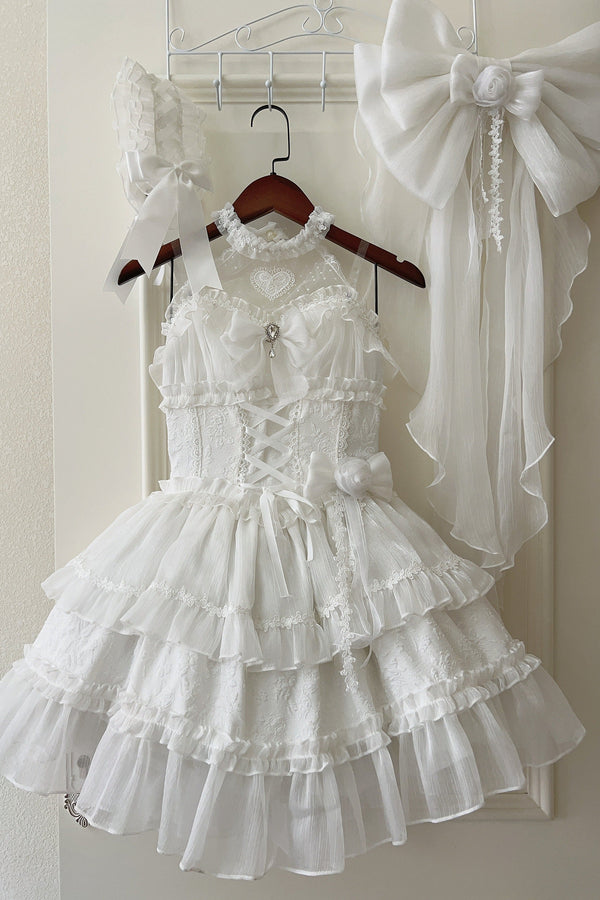 ホルターネックノースリーブシュガーロリータドレス