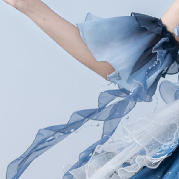 Jellyfish gradient fantasy dress + accessories