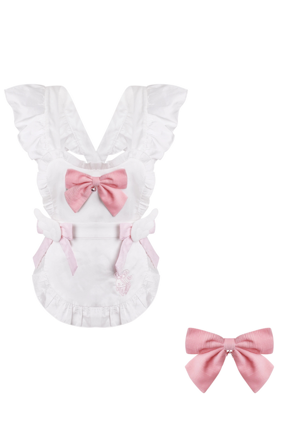 Sweet girly dress + ribbon apron + inner skirt