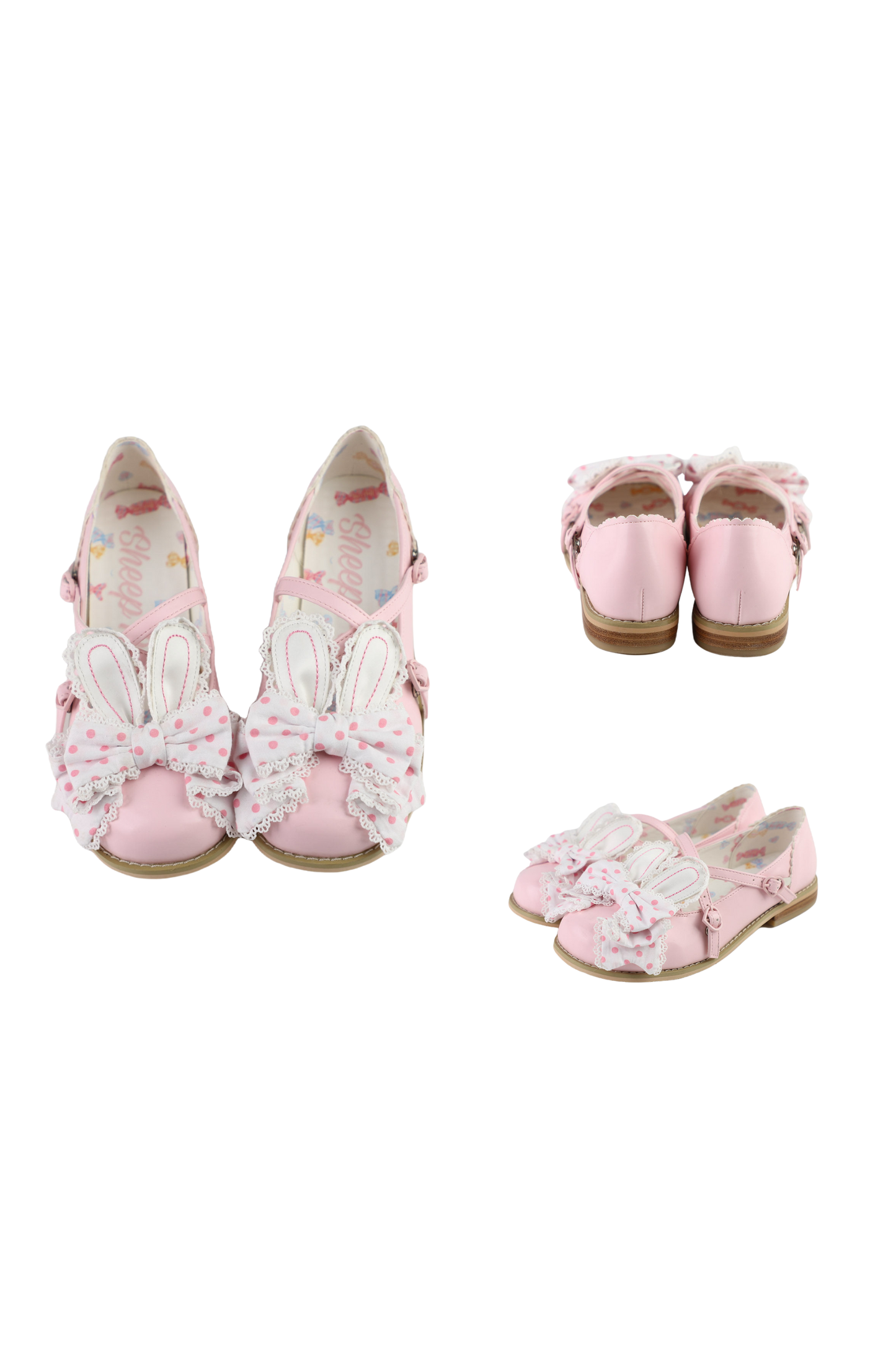 Sheep Puff Polka Dot Shoes