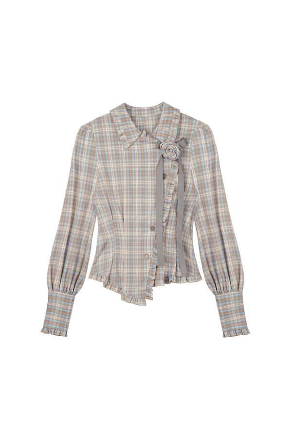 ローズガーデンガールチェックシャツ+ヘアバンド